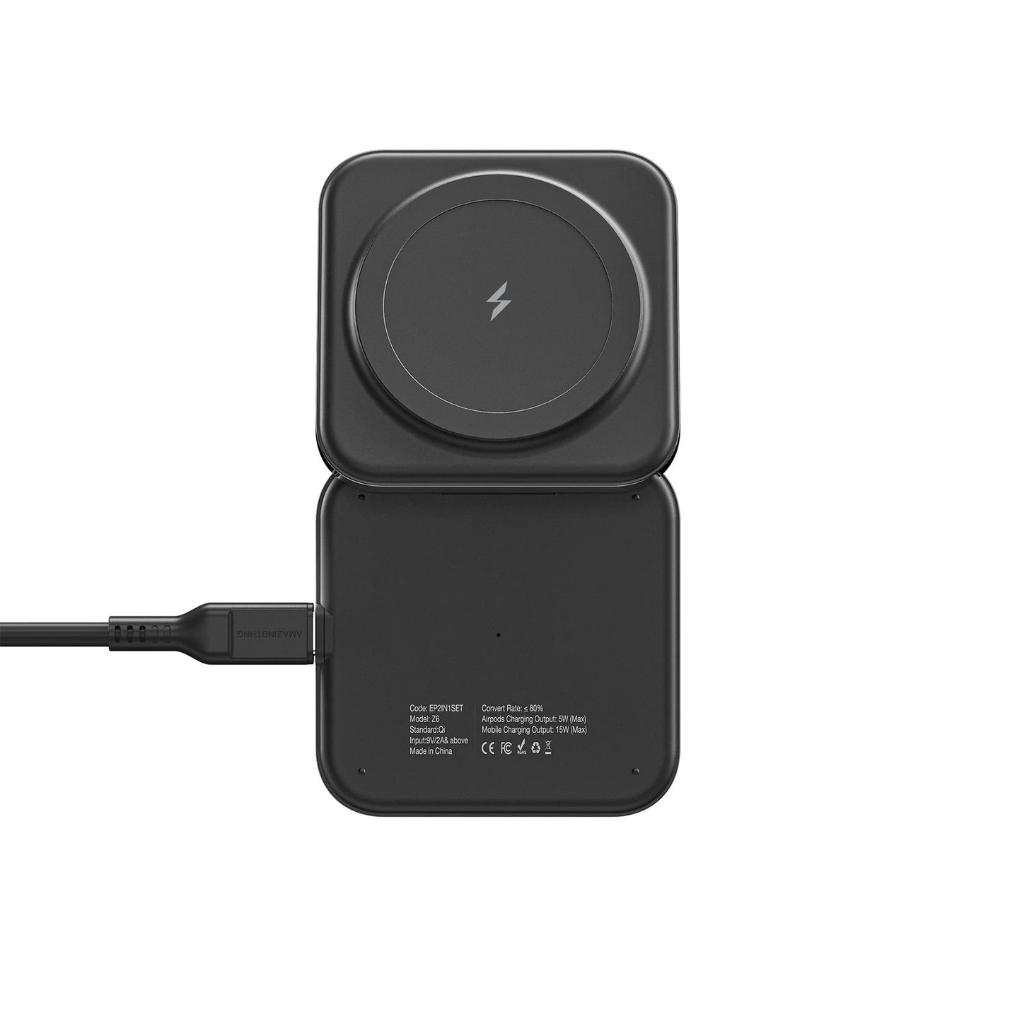 AMAZING THING EXPLORER PRO 2IN1 PD 15W PORTABLE WIRELESS CHARGER WITH 1.2M USB-C TO USB-C CABLE