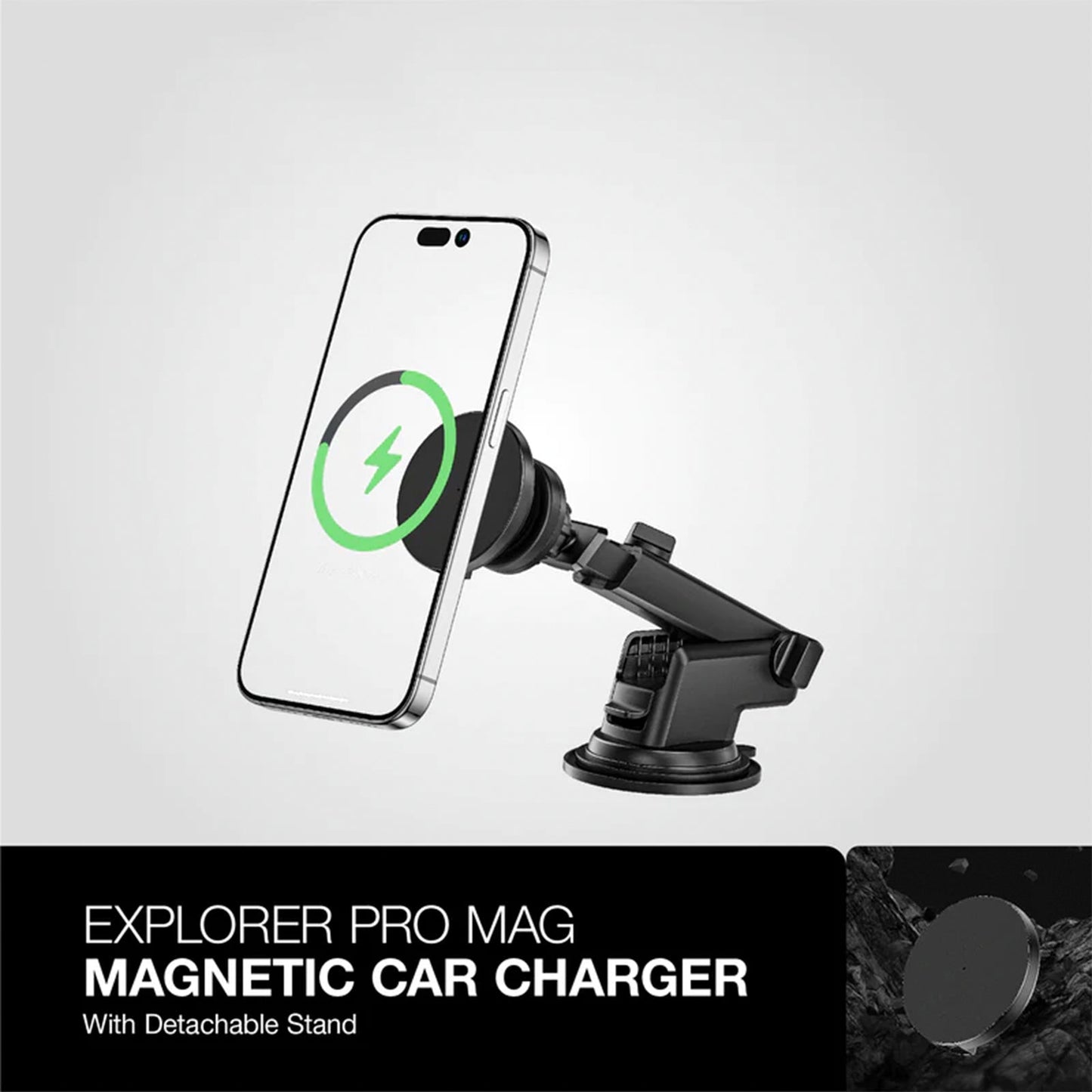 AMAZING THING EXPLORER PRO MAG 15W CAR MOUNT WITH 1.2M USB-C TO USB-C CABLE