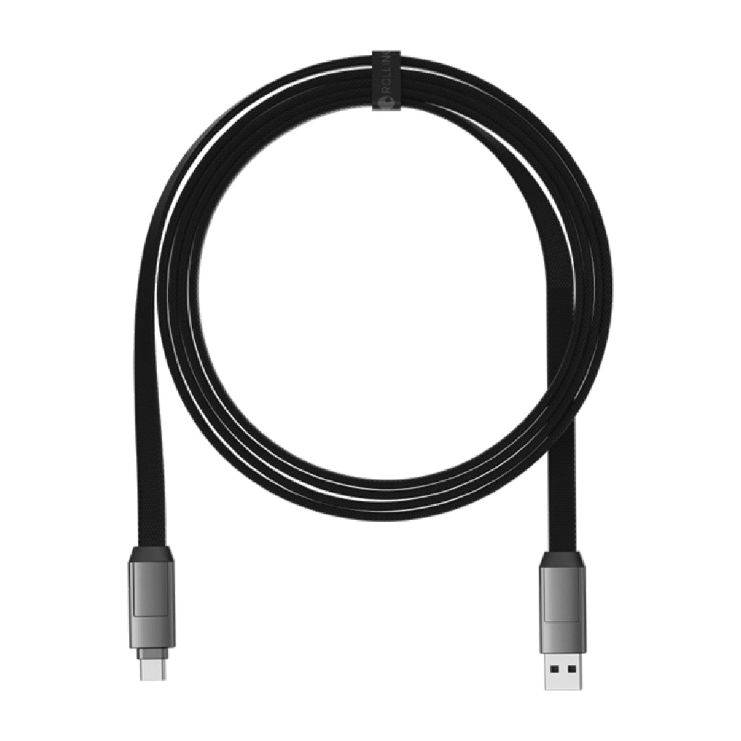 Rolling Square InCharge®6 Moon 1.5m 6 in 1 Charging Cable 1.5M Mercury Gray