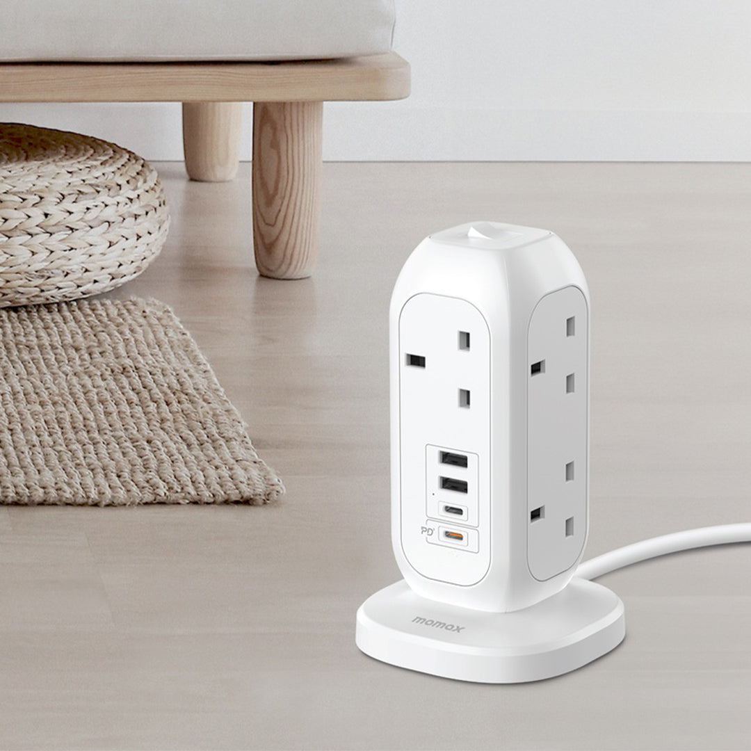 MOMAX ONEPLUG 7-OUTLET POWER STRIP WITH USB