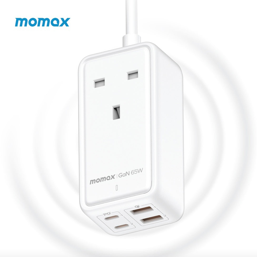 MOMAX ONEPLUG 65W GAN EXTENSION CORD WITH USB
