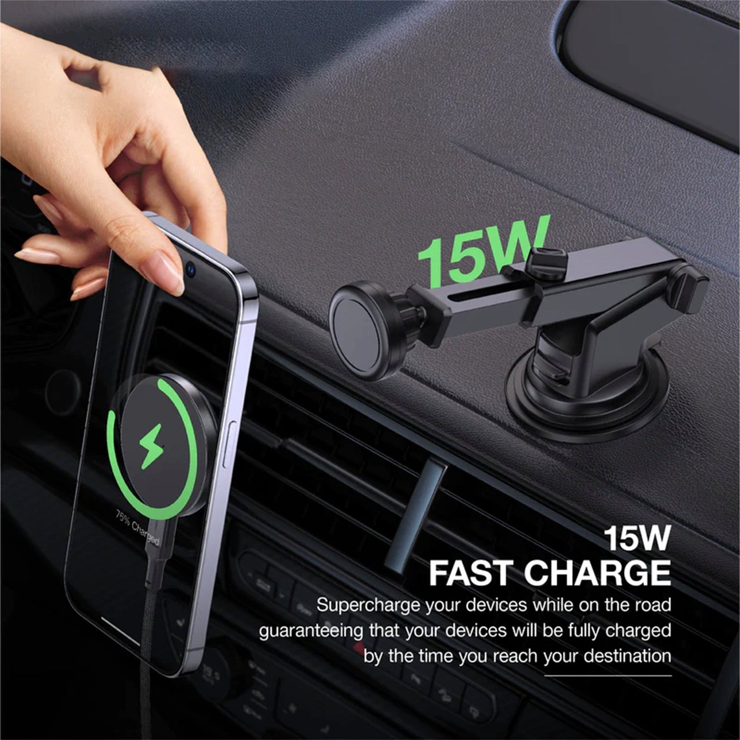 AMAZING THING EXPLORER PRO MAG 15W CAR MOUNT WITH 1.2M USB-C TO USB-C CABLE