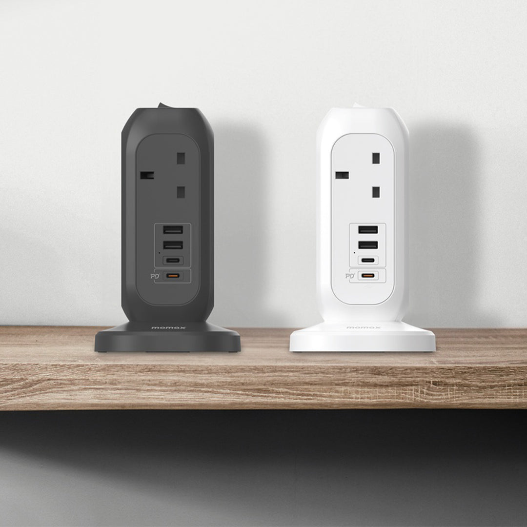 MOMAX ONEPLUG 7-OUTLET POWER STRIP WITH USB