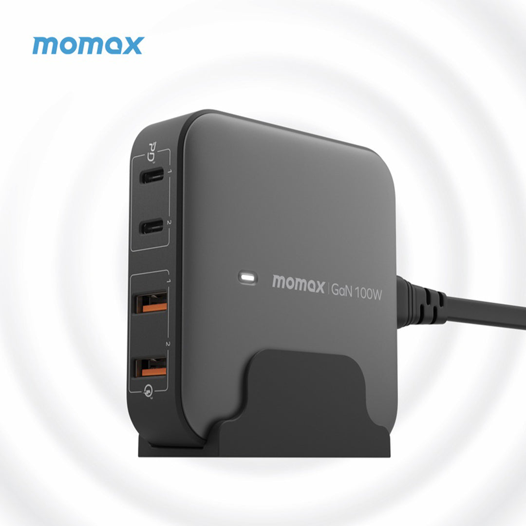 MOMAX ONEPLUG 100W 4 PORT GAN DESKTOP CHARGER