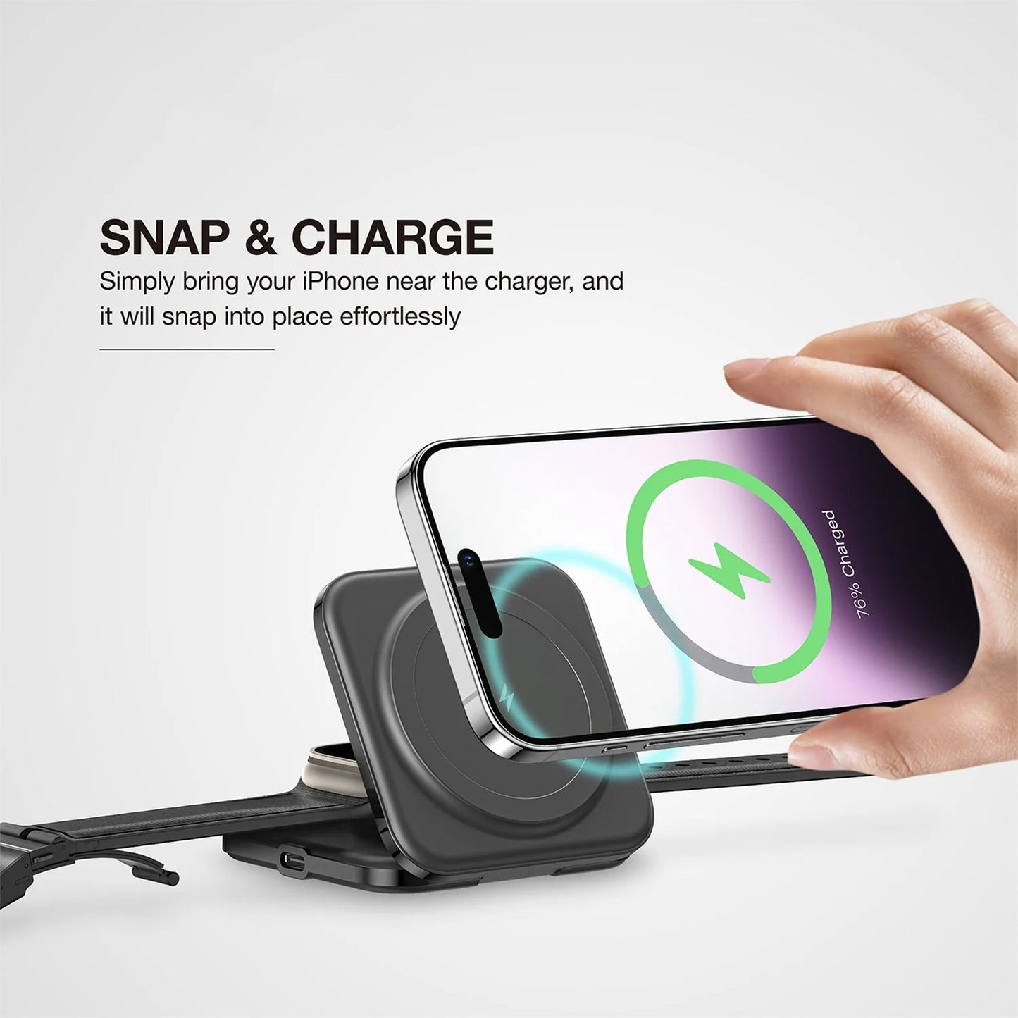 AMAZING THING EXPLORER PRO 2IN1 PD 15W PORTABLE WIRELESS CHARGER WITH 1.2M USB-C TO USB-C CABLE
