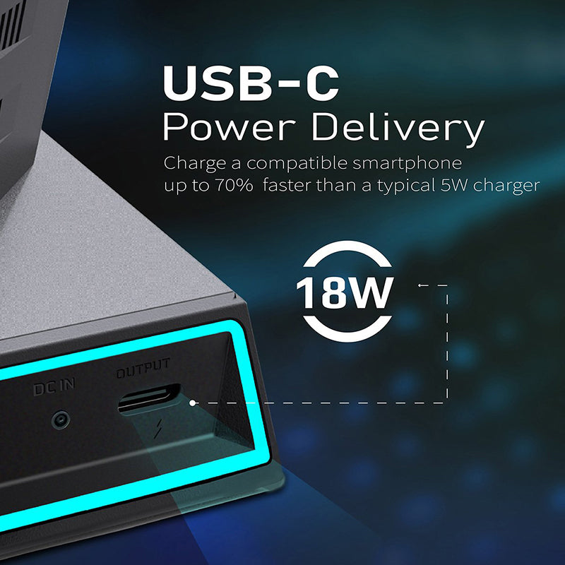 Vertux VertuCharge-Qi 15W Pro-Gaming Wireless Charging Station