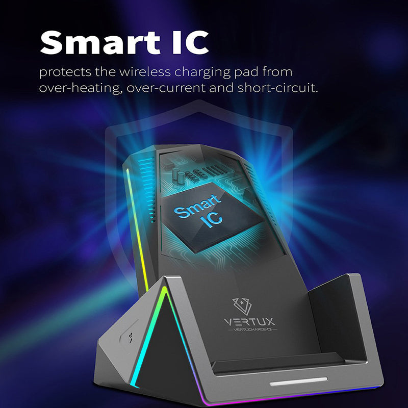 Vertux VertuCharge-Qi 15W Pro-Gaming Wireless Charging Station
