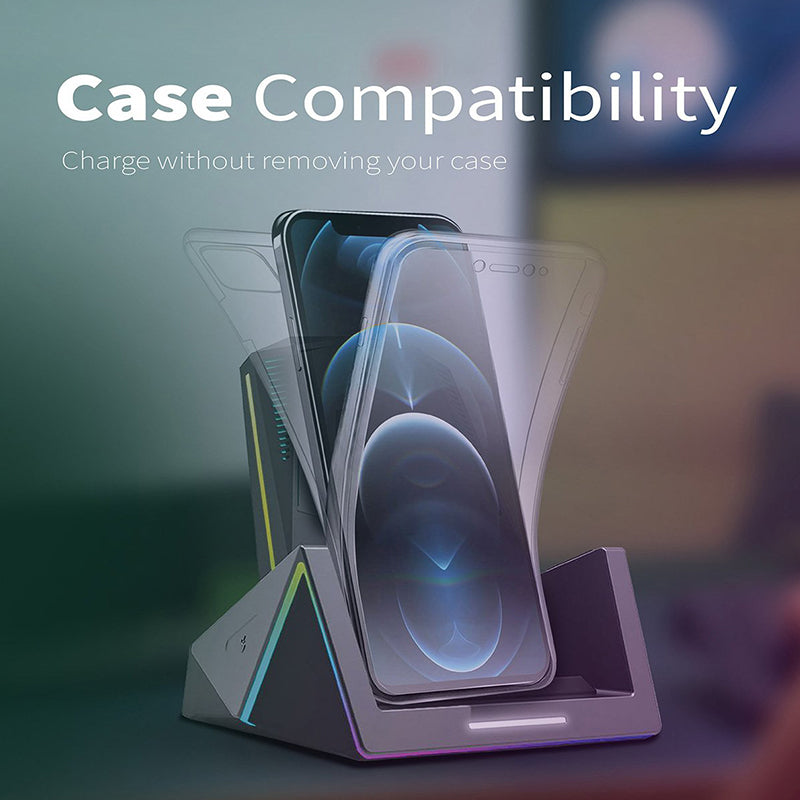 Vertux VertuCharge-Qi 15W Pro-Gaming Wireless Charging Station