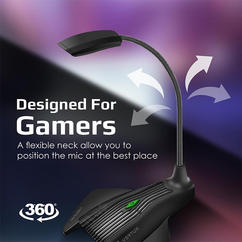 Vertux VertuMic-1 High Definition Anti-Vibration Gaming Microphone With LED