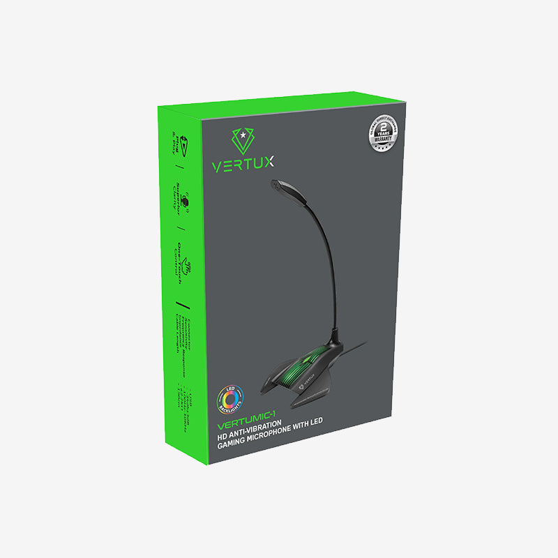 Vertux VertuMic-1 High Definition Anti-Vibration Gaming Microphone With LED