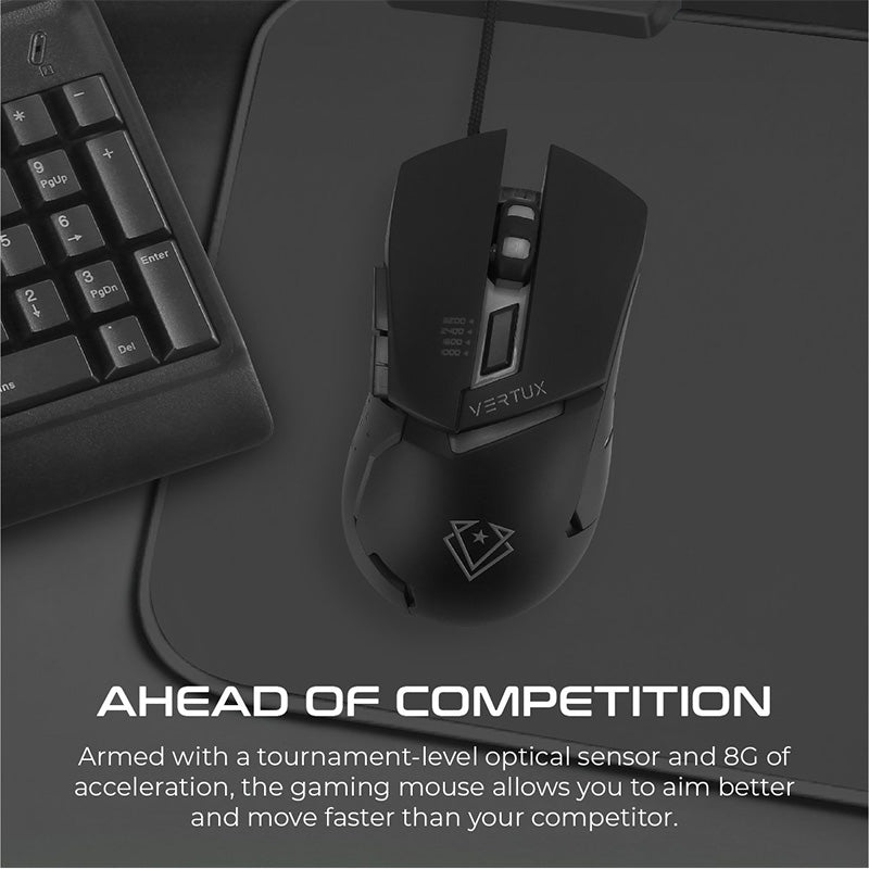 Vertux Dominator Quick Response Ergonomic Gaming Mouse