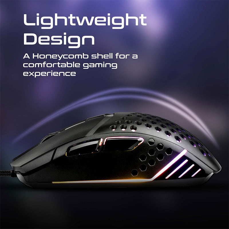 Vertux Katana 6 Buttons Hex-Shell Wired RGB Gaming Mouse