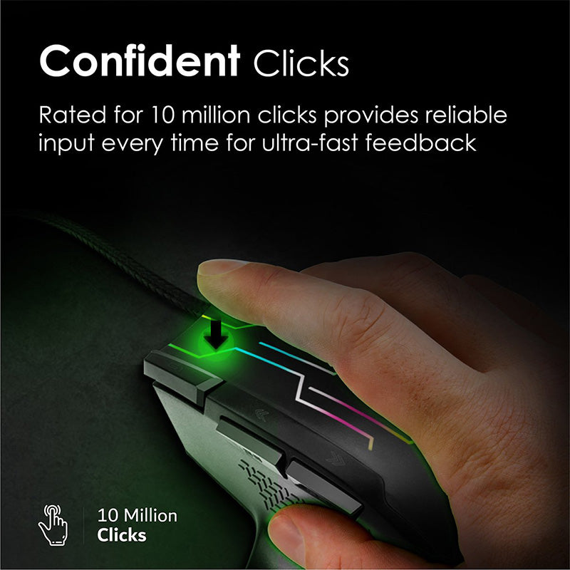 Vertux Kryptonite Quick Performance Wired Gaming Mouse