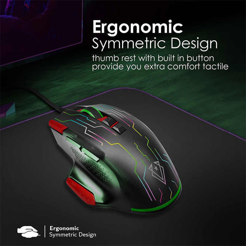 Vertux Kryptonite Quick Performance Wired Gaming Mouse