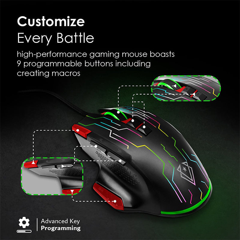 Vertux Kryptonite Quick Performance Wired Gaming Mouse
