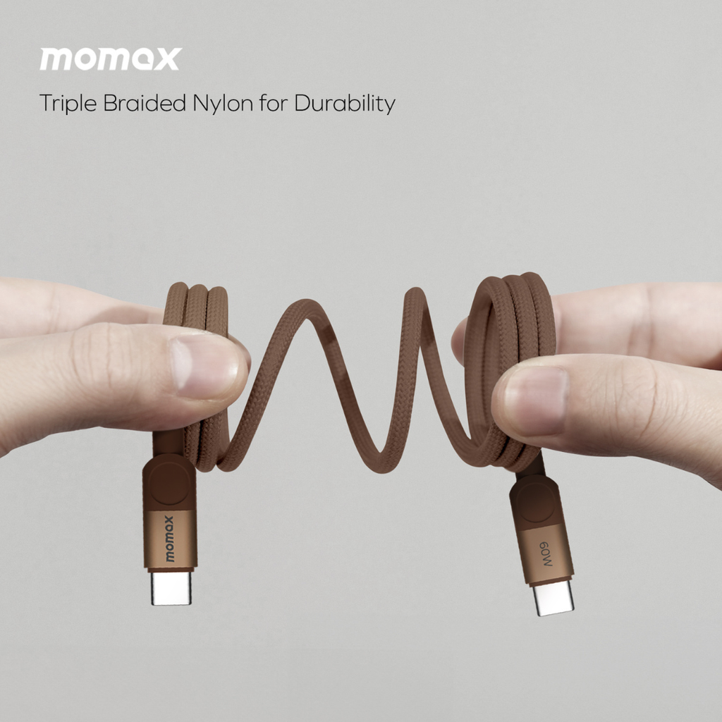 MOMAX 1-CHARGE GAN 30W 1 PORT CHARGER + 60W USB-C TO USB-C MAGNETIC CABLE 1M