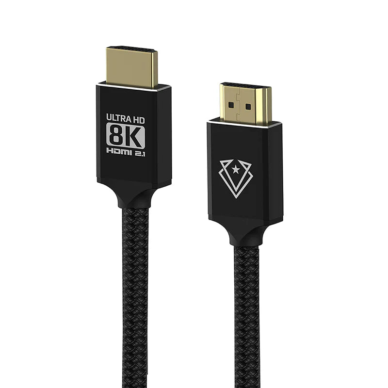 VERTUX 8K NYLON BRAIDED HDMI 2.1 CABLE 1.5M LENGTH BLACK