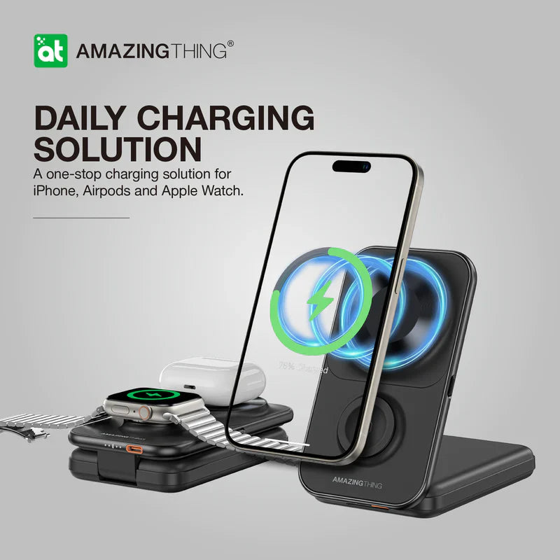 AMAZING THING THUNDER PRO MAG 6IN1 PD 22.5W 8000mAh POWER STATION WITH STAND