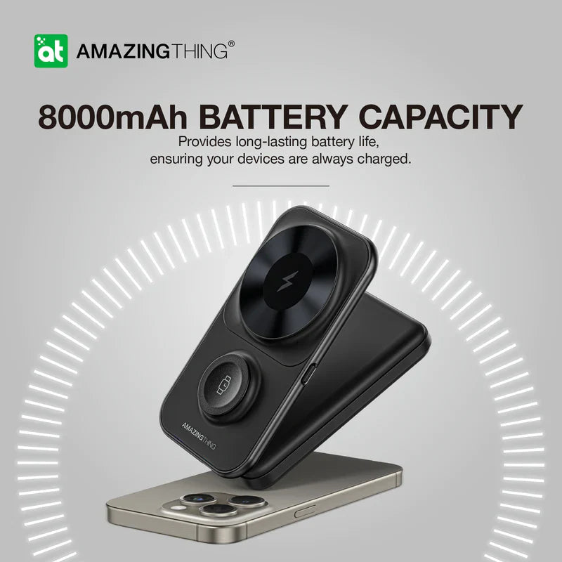 AMAZING THING THUNDER PRO MAG 6IN1 PD 22.5W 8000mAh POWER STATION WITH STAND