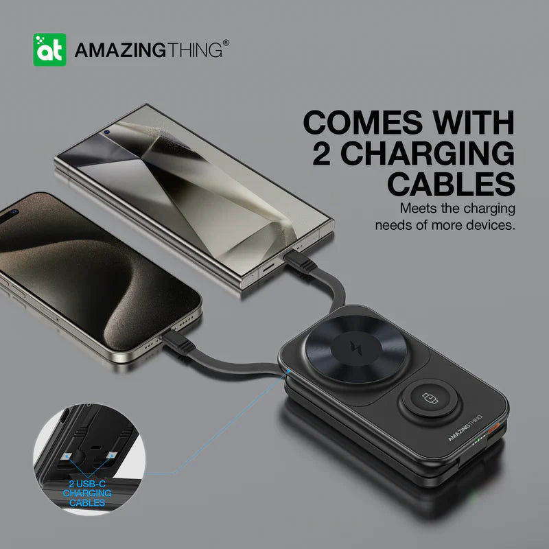 AMAZING THING THUNDER PRO MAG 6IN1 PD 22.5W 8000mAh POWER STATION WITH STAND