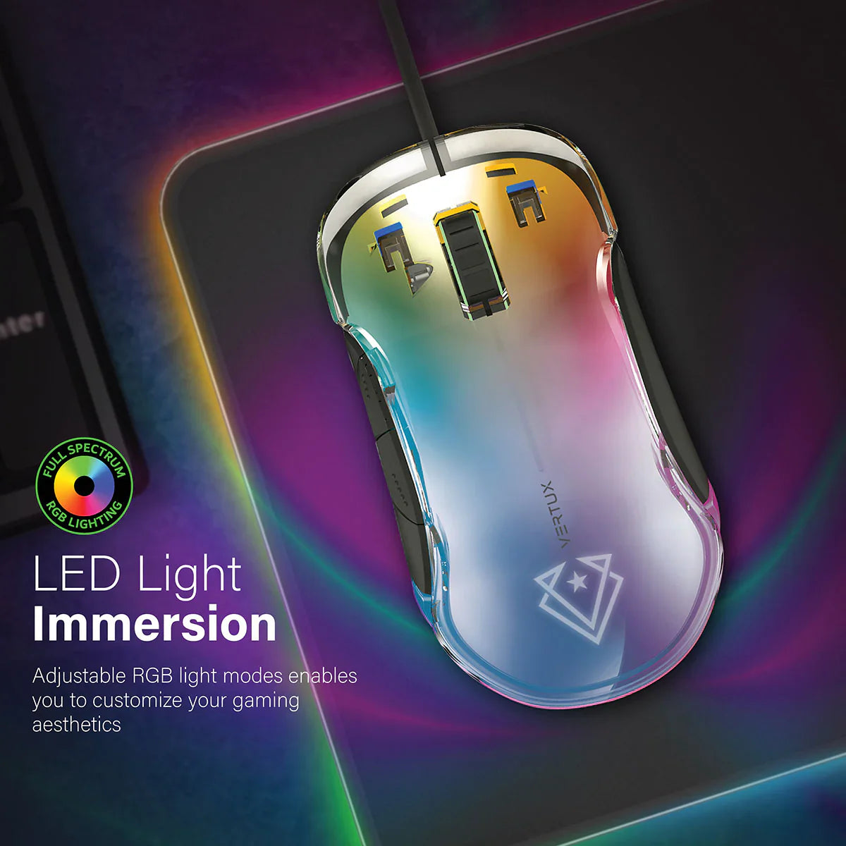 Vertux Phoenix Extreme Performance Professional Gaming LumiFlux Mouse