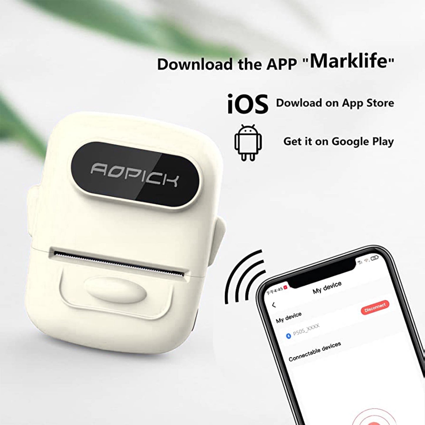 P50Portable Pocket Label Printer Machine