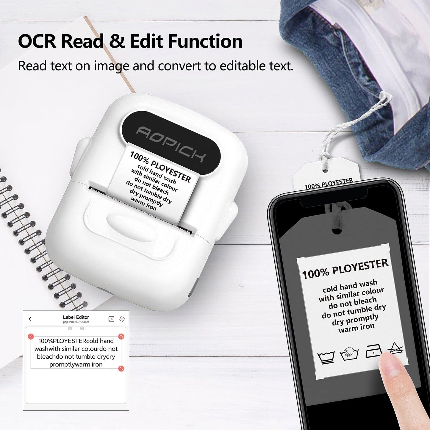 P50Portable Pocket Label Printer Machine