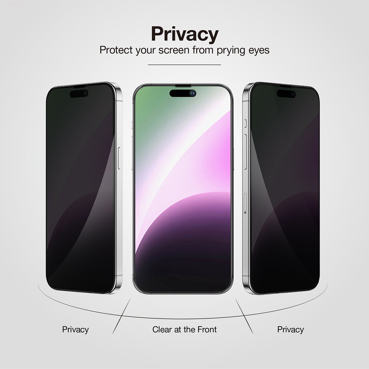 AMAZING THING IPHONE 15 SERIES 2023 2.75D FULLY COVERED RADIX PRIVACY GLASS SCREEN PROTECTOR