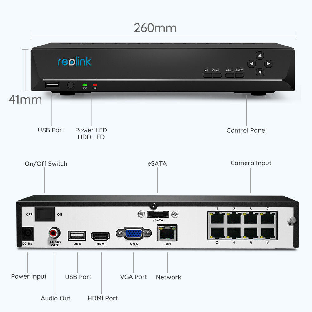 Reolink RLN8-410-2T 8-Channel PoE NVR