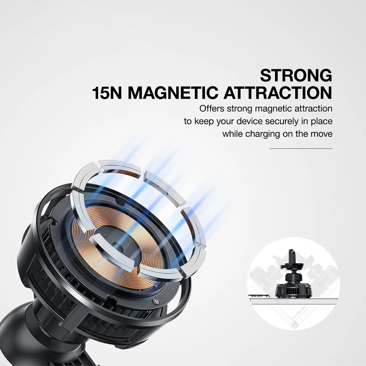 AMAZING THING THERMO-COOLING MAG 15W CAR MOUNT WITH 1.2M USB-C TO USB-C CABLE