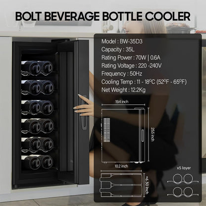 BOLT BEVERAGE REFRIGERATOR (BOTTLE COOLER) - (BW-35D3)