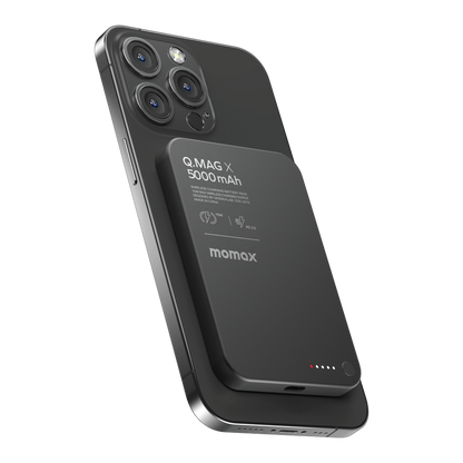 MOMAX Q.MAG X 5000mAh GEN2 15W ULTRA SLIM MAGSAFE WIRELESS POWER BANK