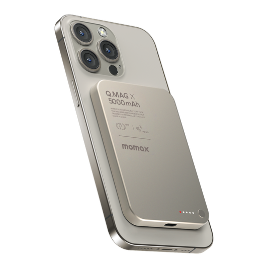 MOMAX Q.MAG X 5000mAh GEN2 15W ULTRA SLIM MAGSAFE WIRELESS POWER BANK