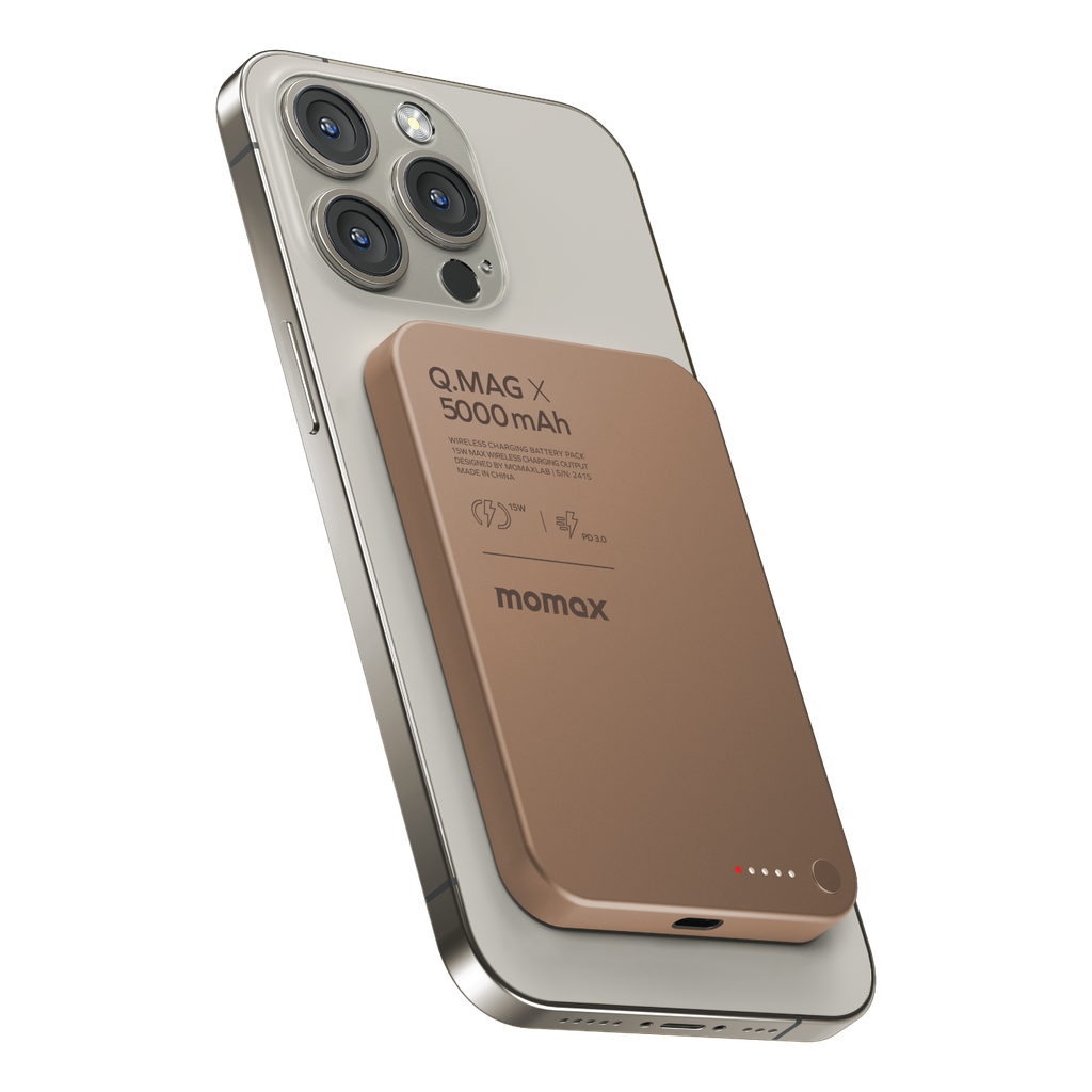 MOMAX Q.MAG X 5000mAh GEN2 15W ULTRA SLIM MAGSAFE WIRELESS POWER BANK