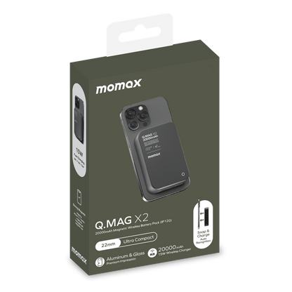 MOMAX Q.MAG X2 20000mAh MAGSAFE WIRELESS POWER BANK