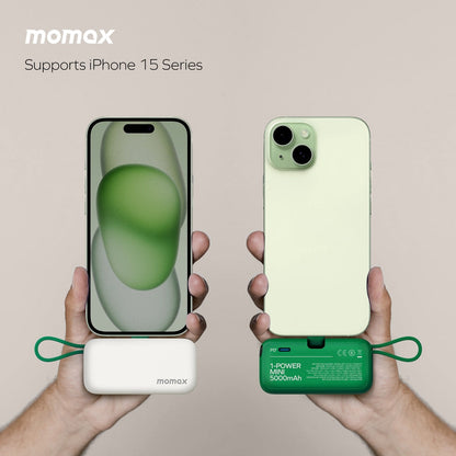 MOMAX 1-POWER MINI 5000mAh 3IN1 POWER BANK WITH USB-C PLUG