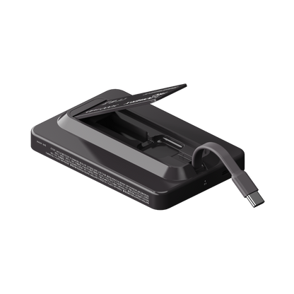 MOMAX 1-POWER X PRO 5000mAh MAGNETIC WIRELESS POWER BANK WITH STAND AND BUILT-IN USB-C CABLE