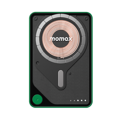 MOMAX 1-POWER X PRO 5000mAh MAGNETIC WIRELESS POWER BANK WITH STAND AND BUILT-IN USB-C CABLE