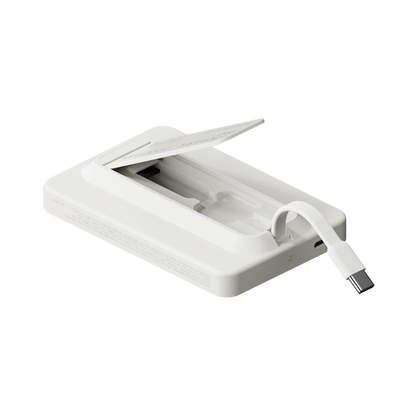 MOMAX 1-POWER X PRO 5000mAh MAGNETIC WIRELESS POWER BANK WITH STAND AND BUILT-IN USB-C CABLE