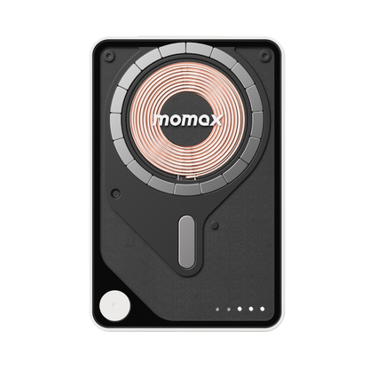 MOMAX 1-POWER X PRO 5000mAh MAGNETIC WIRELESS POWER BANK WITH STAND AND BUILT-IN USB-C CABLE