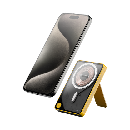 MOMAX 1-POWER X PRO 5000mAh MAGNETIC WIRELESS POWER BANK WITH STAND AND BUILT-IN USB-C CABLE