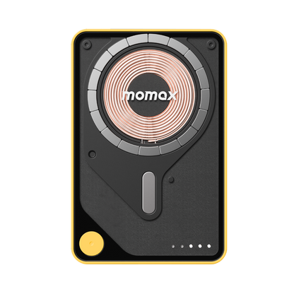 MOMAX 1-POWER X PRO 5000mAh MAGNETIC WIRELESS POWER BANK WITH STAND AND BUILT-IN USB-C CABLE