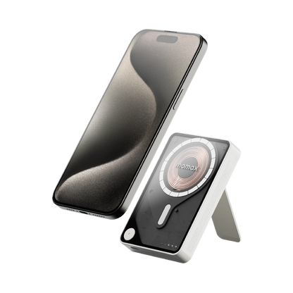 MOMAX 1-POWER X PRO+ 10000mAh MAGNETIC WIRELESS POWER BANK WITH STAND AND BUILT-IN USB-C CABLE