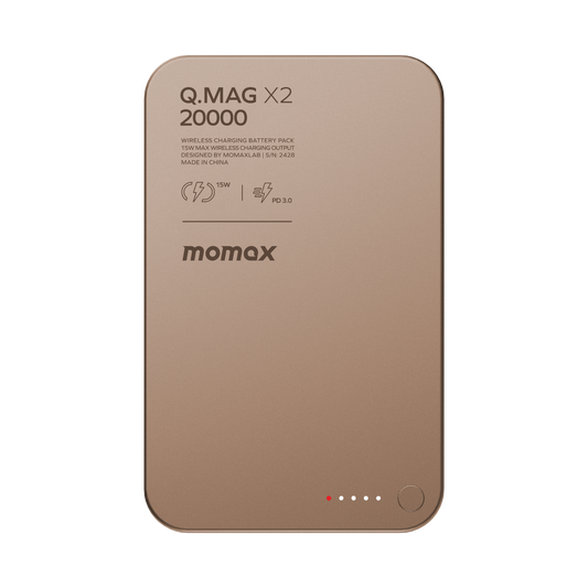 MOMAX Q.MAG X2 20000mAh GEN2 MAGSAFE WIRELESS POWER BANK