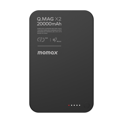 MOMAX Q.MAG X2 20000mAh GEN2 MAGSAFE WIRELESS POWER BANK