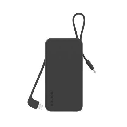 MOMAX 1-POWER VITAL+ 10000mAh POWER BANK WITH BUILT IN USB-C & LIGHTNING CABLE