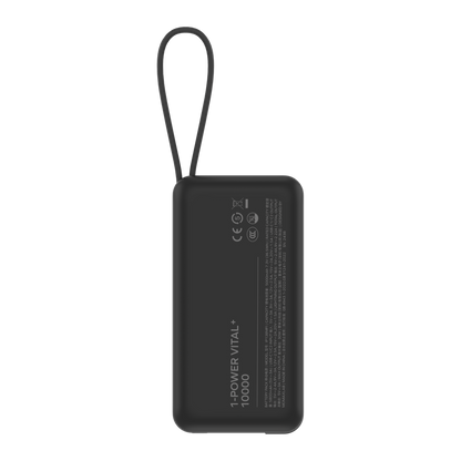 MOMAX 1-POWER VITAL+ 10000mAh POWER BANK WITH BUILT IN USB-C & LIGHTNING CABLE