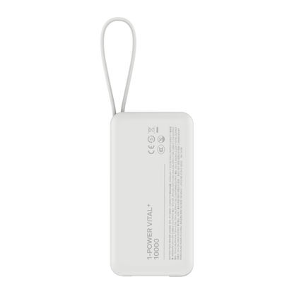 MOMAX 1-POWER VITAL+ 10000mAh POWER BANK WITH BUILT IN USB-C & LIGHTNING CABLE