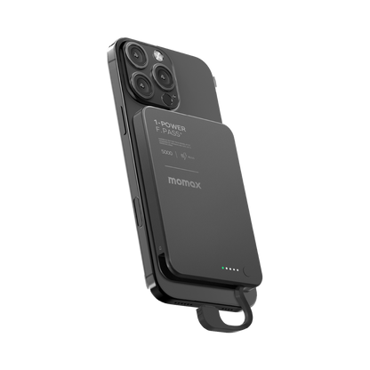 Momax 1-power F.pass+ 5000mah Power Bank With Built-in Cable & Magnetic Attachment