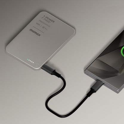 Momax 1-power F.pass+ 5000mah Power Bank With Built-in Cable & Magnetic Attachment